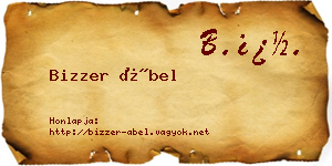 Bizzer Ábel névjegykártya