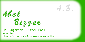 abel bizzer business card